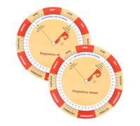 POPETPOP 2pcs Pregnancy Tracker Wheel with Fetal Development Chart Color Printed Paper Pregnancy Date Calculator for Expecting Moms Comprehensive Guide and Backup for Easy Tracking