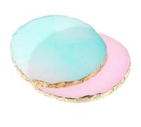 POPETPOP 2pcs Professional Nail Art Mixing Palette for Gel Nail Polish Resin Agate Plate with Smooth Surface and Comfortable Hand Feeling