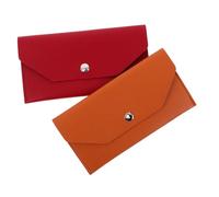 POPETPOP 2Pcs PU Cash Envelopes Money Pouch for Budgeting and Travel Credit Card Storage and Receipt Organizer