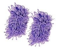 POPETPOP 2pcs Purple Satin Flower Shoe Clips for Women Handmade 3d Floral Design Detachable Shoe Decorations for High Heels, for Daily Wear and Weddings