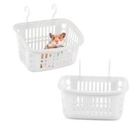 POPETPOP 2pcs Rat Hammock Hanging Basket Bed Breathable PP Material Hook Design for Convenient Storage Cage Accessories for Hamster Chinchilla Sugar Glider