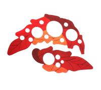 POPETPOP 2pcs Red Grape Leaf Style Acoustic Guitar Pickguards Made of Sturdy Pvc with Self-adhesive Feature to Protect the Sound Hole Panel, Gift for Guitar Enthusiasts