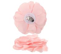 POPETPOP 2pcs Removable Flower Shoe Clips for Women, Elegant 3d Pink Shoe Buckle Charms Made of Polyester and Metal, Adaptive Left Right Wear with Secure Fit, for Wedding and Party Formal