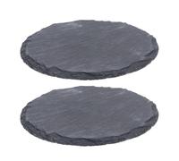 POPETPOP 2Pcs Reptile Basking Platform Tortoise Rock Plate Reptile Food Dish Grinding Nail Landscape Habitat Decor for Lizard Bearded Dragon Turtle