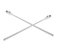 POPETPOP 2pcs Reptile Food Feeding Spoon 19cm Stainless Steel Small Animal Feeding Tool for Lizards and Pets, Portable Water and Food Holder Spoon for Reptile Care