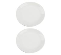 POPETPOP 2pcs Round White Ceramic Seasoning Plates Multi-Purpose Stable Small Dipping Bowls Suitable for Restaurant and Home Aromatherapy Oil Burner Use