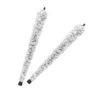 POPETPOP 2pcs Saxophone Cleaning Brush for Alto Sax Instrument Maintenance Soft Black and White Cotton Bristles Long Reach Dust Removal Tool
