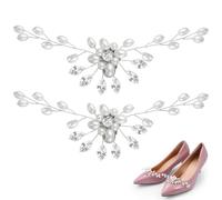 POPETPOP 2Pcs Shoe Clips: Pearl Shoe Flowers Beautiful High Heels Decoration - Elegant Wedding and Party Decorations