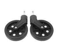 POPETPOP 2pcs Shopping Cart Front Wheels 4.5 Inch Silent Swivel Casters with Insert Rod, Plastic and Metal Construction, Easy Installation for Grocery and Utility Carts in Supermarket