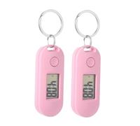 POPETPOP 2pcs Silent Luminous Mini Digital Keychain Watch Lightweight Portable Pocket Timepiece for Students Nurses with Easy Display for Outdoor Office Home Use