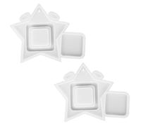 POPETPOP 2pcs Silicone Photo Frame Mold Epoxy Handcraft Mold Star Shape Creative Romantic White Comfortable Simple Application Method for DIY Home Decoration