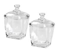 POPETPOP 2pcs Snacks Storage Cans Glass Storage Jar 260ml Simple Style Versatile Keeps Food Dry and Serving