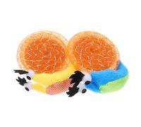 POPETPOP 2pcs Snail Shape Cat Toy Interactive Moving Pom Poms for Cats and Kitten Teaser Toy Random Color
