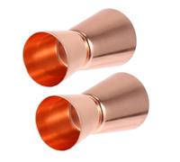 POPETPOP 2pcs Stainless Steel Cocktail Double Jiggers Bar Measuring Cups 15/30ml Rose Gold Wine Measuring Cup Ounce Jigger for Bartending Home Bar Tools
