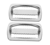 POPETPOP 2pcs Stainless Steel D Ring Slider Buckle for Diving Weight Belt