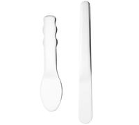 POPETPOP 2pcs Stainless Steel Eye Cream Spoon Small Makeup Spatula for Skincare Face Tools Reusable Applicator for Essence Makeup