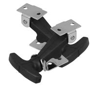 POPETPOP 2pcs Stainless Steel Flexible Rubber Hood Catch with T-Handle Draw Latch and Brackets for Car Engine Bonnet, Heavy Duty Toolbox Hasp Replacement Lock for Vehicle and Boat Hatch