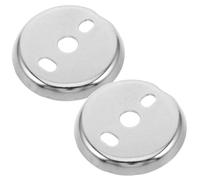 POPETPOP 2pcs Stainless Steel Towel Bar Bracket Mounts with Stable Base Design and Quick Installation 50mm Round Bathroom Wall Towel Rod Mounting Bases