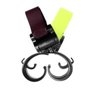 POPETPOP 2pcs Stroller Hooks with Hook and Loop Straps for Stroller and Motorcycle for Shopping Bags and Diaper Bags Green and Brown