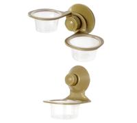 POPETPOP 2pcs Suction Cup Reptile Feeder Bowls for Lizards and Horned Frogs, Single and Double Feeding Basins, Sturdy Terrarium Food and Water Dishes for Amphibians and Small Pets