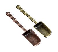 POPETPOP 2pcs Tea Scoop Tea Spoon Copper Alloy Teaware Spoon Accessories Classical Style for Taking the Right Amount Spare Part Color