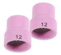 POPETPOP 2pcs Tig Welding Cups Ceramic Nozzle Shield Large Heat Resistant Gas Nozzle for Tig Torch Welding Accessories