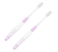POPETPOP 2Pcs Toothbrushes for Pregnant Women with Ultra Soft Bristles, Portable Design and Firm Grip, Pink Manual Oral Cleaning Brushes for Sensitive Gums
