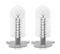 POPETPOP 2Pcs Turtle Shell Cleaning Brush with Suction Cups - Plastic Scrubbers for Aquarium and Reptile Habitat Maintenance and Back Scratching