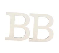 POPETPOP 2pcs Unfinished Large Wooden Letter B Cutout, Paintable Blank Wood Wall Letters for DIY Craft, Wall Decoration, Home and Party Use