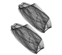 POPETPOP 2pcs Universal Birdcage Cover Net for Parakeets and Small Birds, Black Nylon Dust-proof Protective Mesh, Elastic Fit Perimeter 120-180cm Height 30cm, Bird Cage Accessory for Indoor