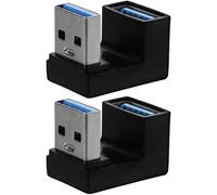 POPETPOP 2pcs USB to USB Adapter 90 Degree Right Angle USB Extender 10gbps