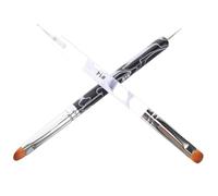 POPETPOP 2pcs Versatile Manicure Brush Nail Art Brushes for Gel Nails Double Sided for Polish