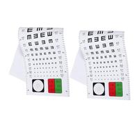 POPETPOP 2Pcs Visual Eye Test Charts Wall Hanging Eyesight Testing Chart for and Adults with Dual E Optotypes Suitable for Home and Kindergarten Use