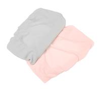 POPETPOP 2pcs Washable Elastic Changing Pad Covers for Nursery Cotton Muslin Diaper Changing Mat Replacement Detachable Soft Fabric Sheet in Light Pink Grey for Newborn