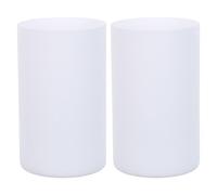 POPETPOP 2pcs White Glass Cylinder Lamp Shade Replacement 3.54in Diameter 6in Height 1.65in Fitter for Pendant Light Wall Sconce Dining Rooms Modern Interiors