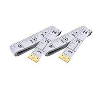 POPETPOP 2pcs White Vinyl Measuring Tape for Body and Sewing, 1.5m Length, 1.2cm Width, Water Resistant and Sturdy, for Tailoring and Weight Loss Measurement