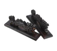 POPETPOP 2pcs Wooden Brush Pen Holder with Dragon Design, Fine Workmanship Calligraphy Brush Storage Rack for Homes and Schools, Creative Chinese Style Pen Rack