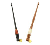 POPETPOP 2pcs Wooden Calligraphy Pen Holders with Detachable Brass Flange Oblique English Writing Dip Pen Holders for Calligraphy Practice and Manga Drawing