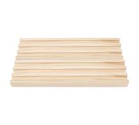 POPETPOP 2pcs Wooden Domino Tile Holder Rack Pine Wood Non-slip Desktop Domino Bases for Board Games and Mexican Train Play