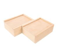 POPETPOP 2pcs Wooden Match Holder with Striker, Reliable Ignition and Easy Access Slide-top, Natural Style Enhancement for Parties and Bathroom, Decorative Matchstick Box with Rustic Charm