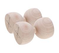 POPETPOP 2pcs Wooden Stair Post Finials Hourglass Shape Decorative Column Caps 6x10cm for Home Staircase and Garden Fence Posts