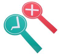POPETPOP 2pcs Yes No Decision Boards Handheld Double-sided Voting Paddles 15x30cm Foam Core Board Classroom Answer Signs for Interactive Learning and Early Education