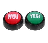 POPETPOP 2pcs Yes No Sound Button Toy Funny Prank Noise Maker for Desk Party Game Use Boys and Girls Adults Entertainment Birthday Party Favor