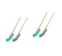 POPETPOP 2sets Aquarium Cleaning Tools Brush Fish Tank Cleaner Removers Brush for Fish Tank Long Handle for Easy Access 2pcs*2