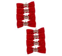 POPETPOP 2sets Bowknot Hairpin Pet Accessory for Medium Dog Crown Clip for Wedding Party 4pcs*2