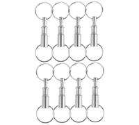 POPETPOP 2sets Convenient Craft Keyring Quick Disconnect Metal Ring Double Loop Easy to Clean Pendant 4pcs*2