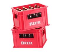 POPETPOP 2Sets Miniature Dollhouse Wine Crate and Bottle Tiny House Decor Realistic Plastic Drink Accessories for Kitchen Bar Play for Dollhouse Furniture