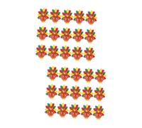 POPETPOP 2sets Resin Turkey Thanksgiving Phone Accessories Mini Turkey Embellishments for Crafts The Crafting Decoration Thanksgiving Embellishments Fall Accessory Cross Hair Charms 15pcs*2