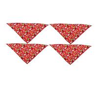 POPETPOP 2sets Xmas Pet Scarves Dog Christmas Scarves Pet Supplies Dog Bandana Cosplay Costume 2pcs*2