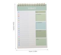 POPETPOP 3 Books A5 Undated Daily Planner Weekly Habit Tracker Notepad 5.5"x8.7" Spiral-bound Paper and Metal Minimalist Design Goal Setting Task Checklist for Study and School Students